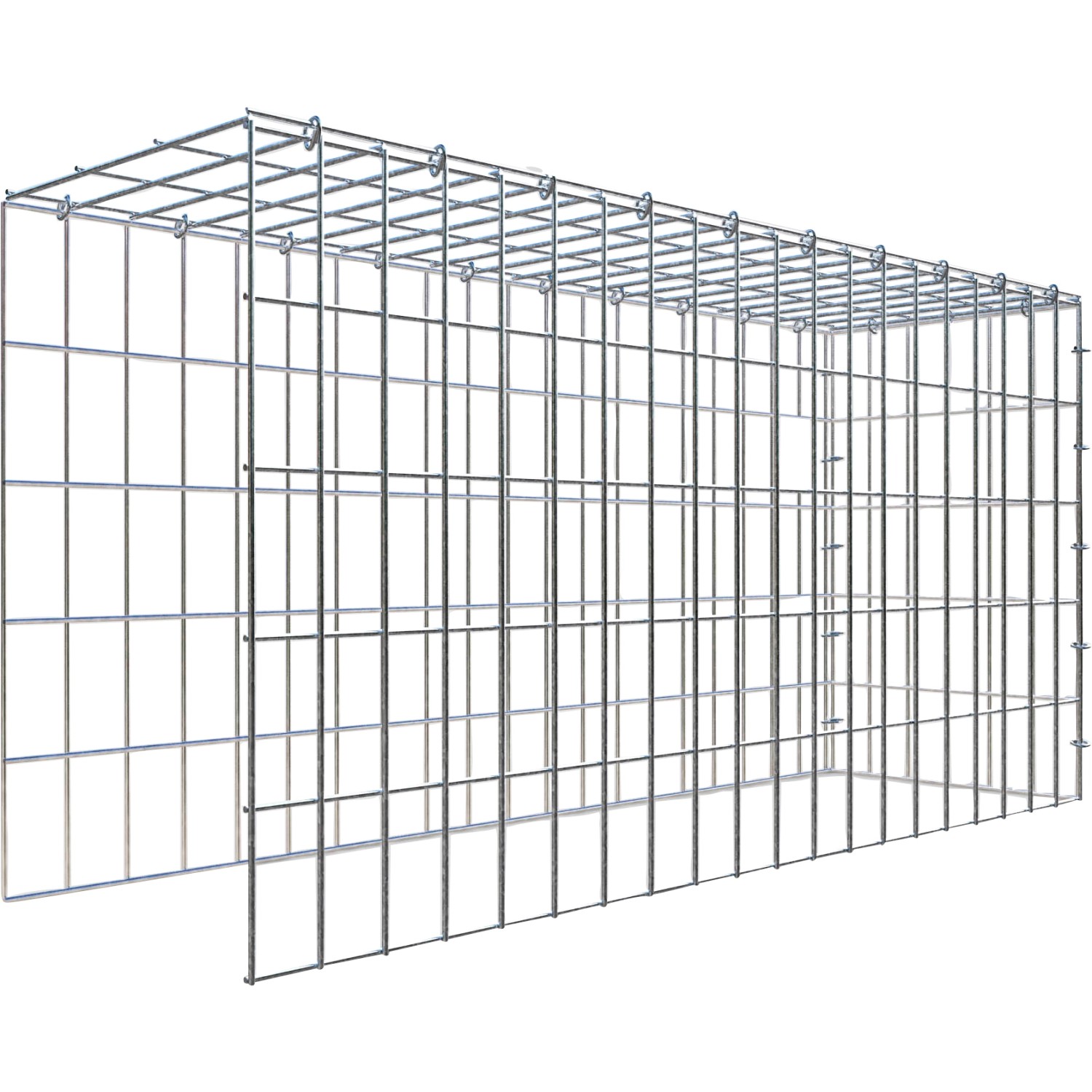 Thumbnail - Gabiona C-Ring-Gabione-Anbaukorb Typ 4 50 x 100 x 30 cm Maschenw 5 x 10 cm