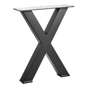 SOTECH Bankgestell X-Form Stahl Schwarz Matt Profil 60 x 40 mm Höhe 420 mm Tiefe 345 mm