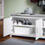 SoBuy Schuhbank mit Sitzfläche Sitzbank mit Stauraum Schuhregal für Flur Weiß 105x51x35cm FSR168-W_6