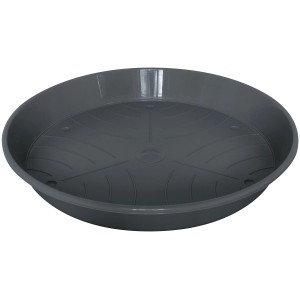 Anthrazitfarbener Geli Untersetzer Standard, ca. Ø 27 cm, aus Kunststoff.