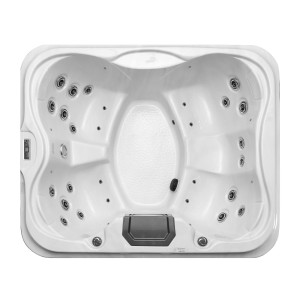 Jet-Line Outdoor Spa Villa Salome Whirlpool, 210x160x79cm, für 2-3 Personen, weiße Acrylwanne mit Düsen.