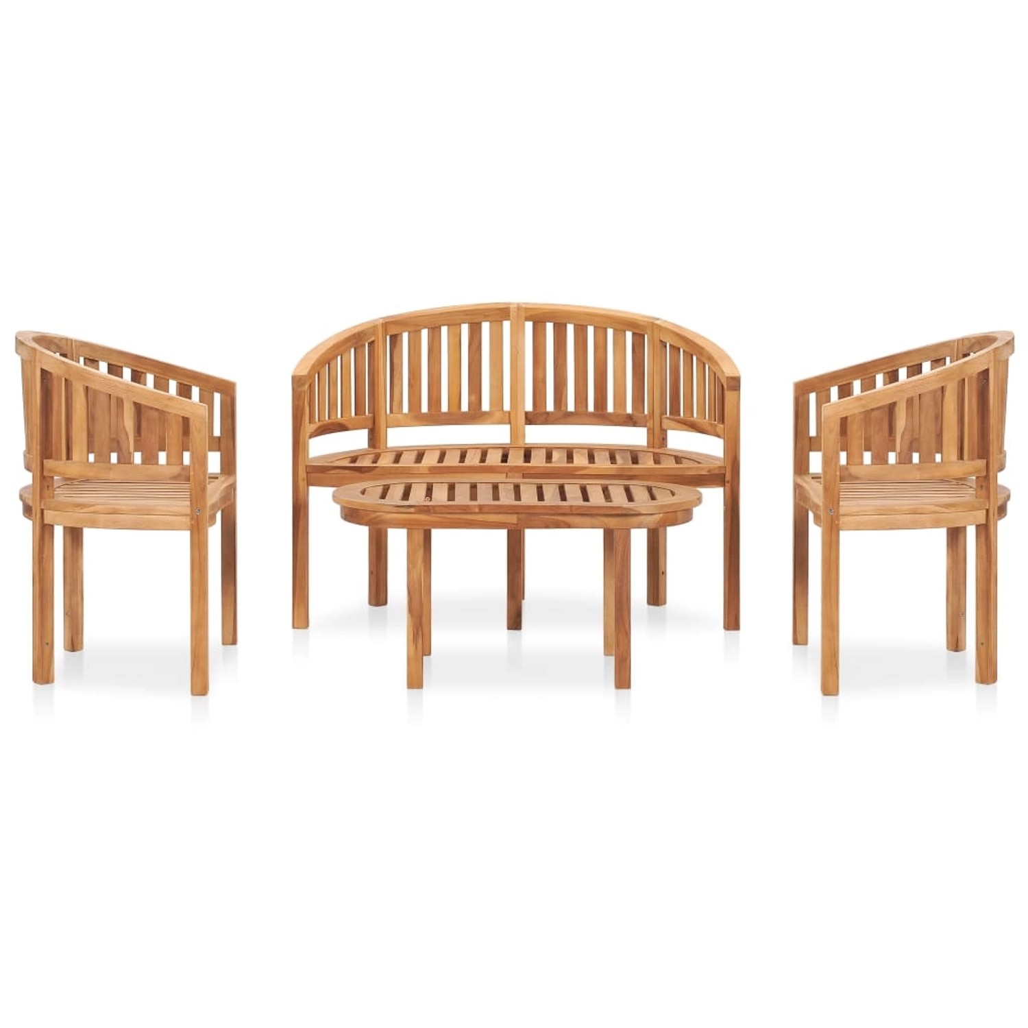 vidaXL 4-tlg Garten-Lounge-Set Massivholz Teak Modell 1 günstig online kaufen