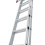 Krause Corda Leiter-Gerüst, 2x6 Sprossen, aus Aluminium, als Anlegeleiter oder Arbeitsbühne nutzbar.