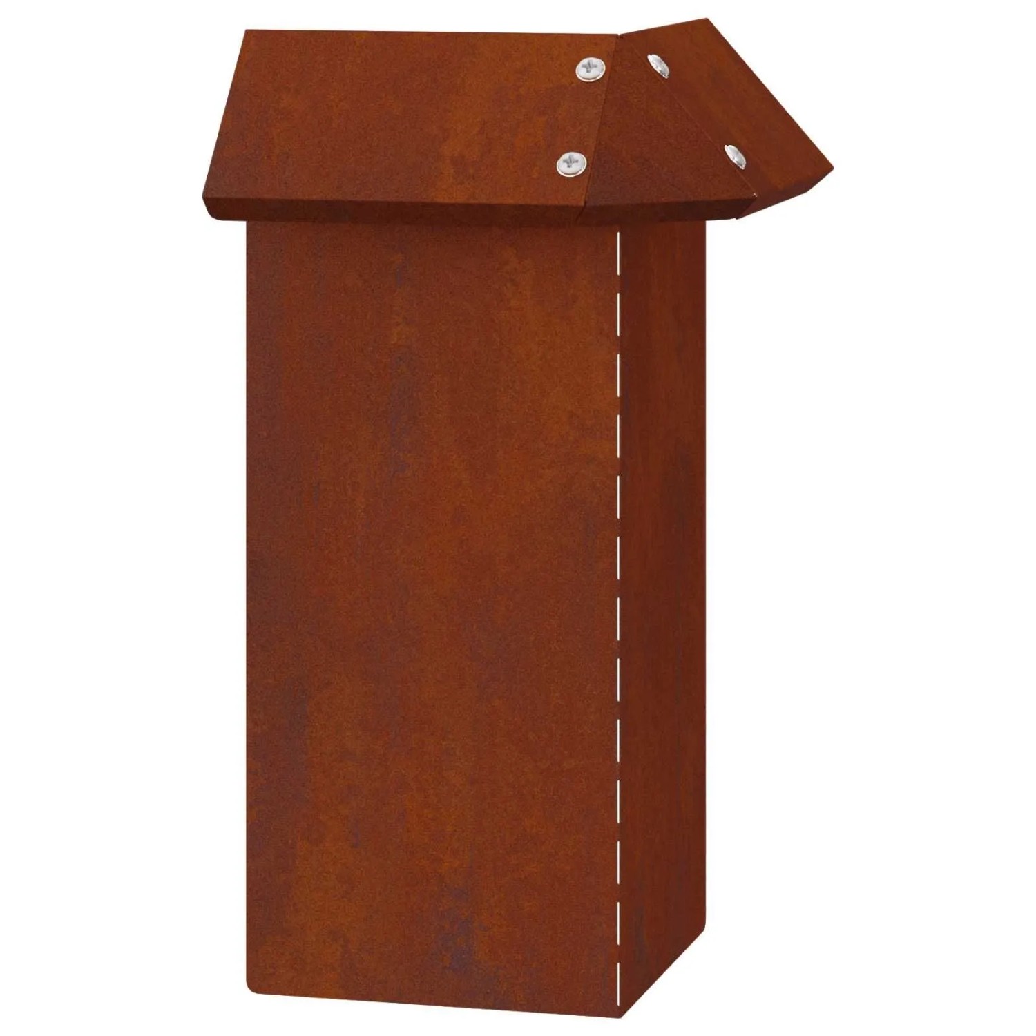 vidaXL Schneckenzaun Rostig 13,5 x 13,5 x 25 cm Wetterfeststahl 874871