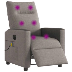 vidaXL Massagesessel Elektrisch Taupe Stoff 3324050