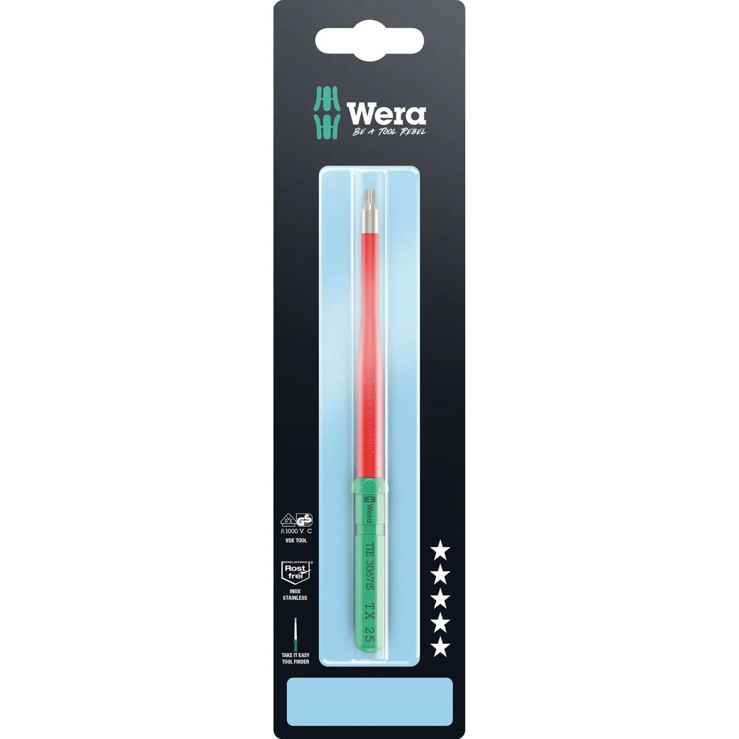 Wera Kraftform Kompakt VDE 3067 Is TORX Take It Easy SB  Edelstahl 05006592001