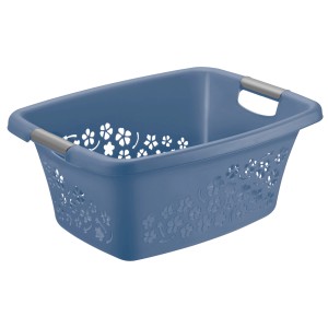 Rotho Wäschekorb Flowers 25 l Horizontblau