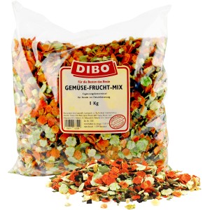 Dibo Hunde-Ergänzungsfutter Gemüse-Frucht-Mix, 1 kg, im transparenten Beutel. Ergänzungsfuttermittel für Hunde.