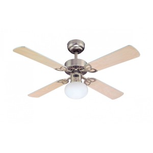 Westinghouse Deckenventilator Vegas, 105 cm, Aluminium, mit Beleuchtung und Zugschnur.