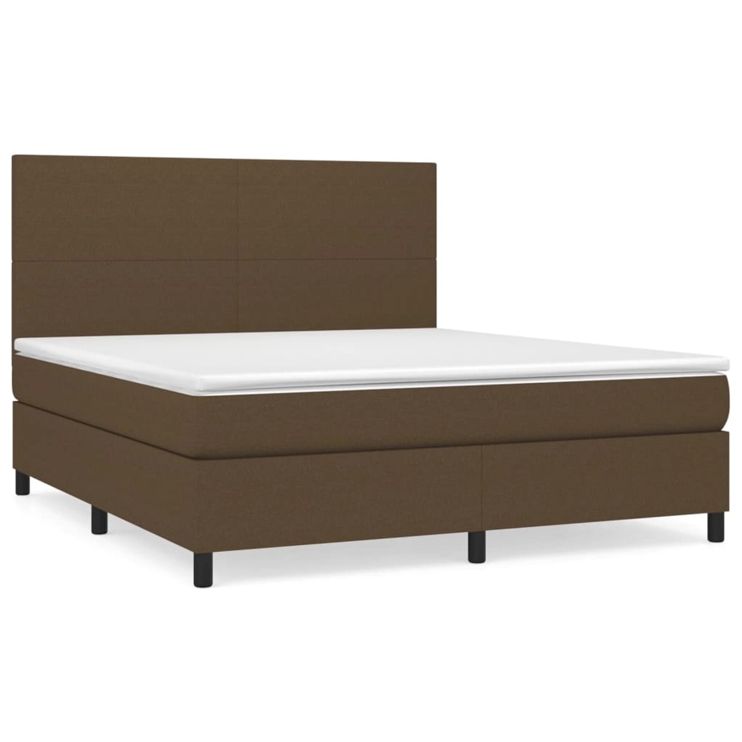 vidaXL Boxspringbett mit Matratze Dunkelbraun 160x200 cm Stoff1373226 günstig online kaufen