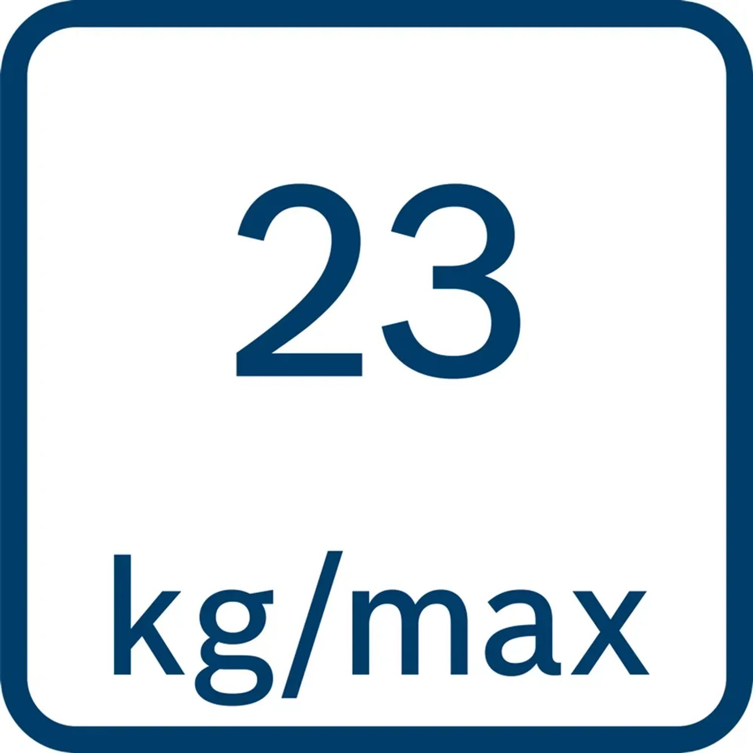 Symbol: Max. Zuladung der Bosch Professional Werkzeugtasche GWT 20: 23 kg.