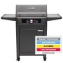 Char-Broil Evolve Elektrogrill mit App-Steuerung und Dualzone. Grill mit digitalem Display und Seitenablagen.