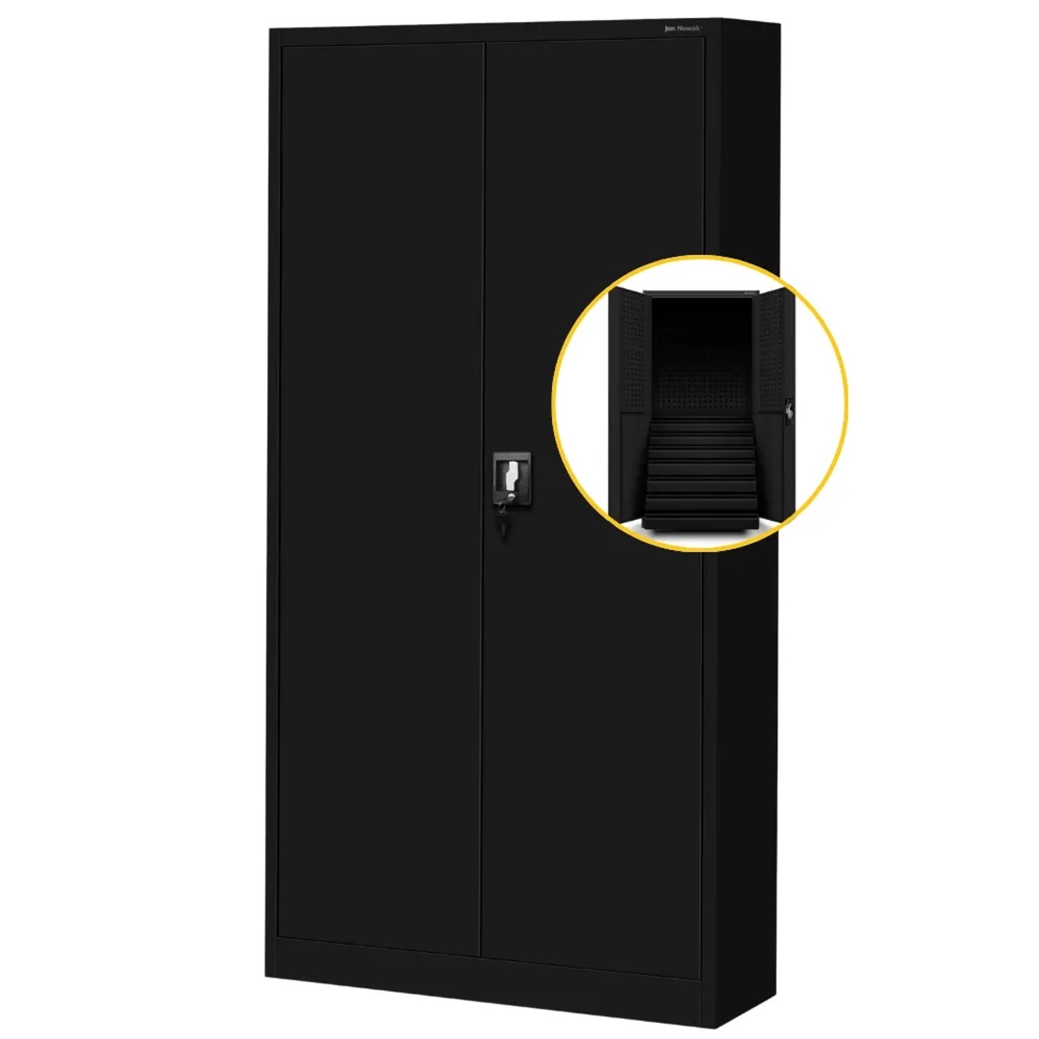 JAN NOWAK Werkzeugschrank mit Schubladen DAREK 185 x 92 x 50 cm Schwarz