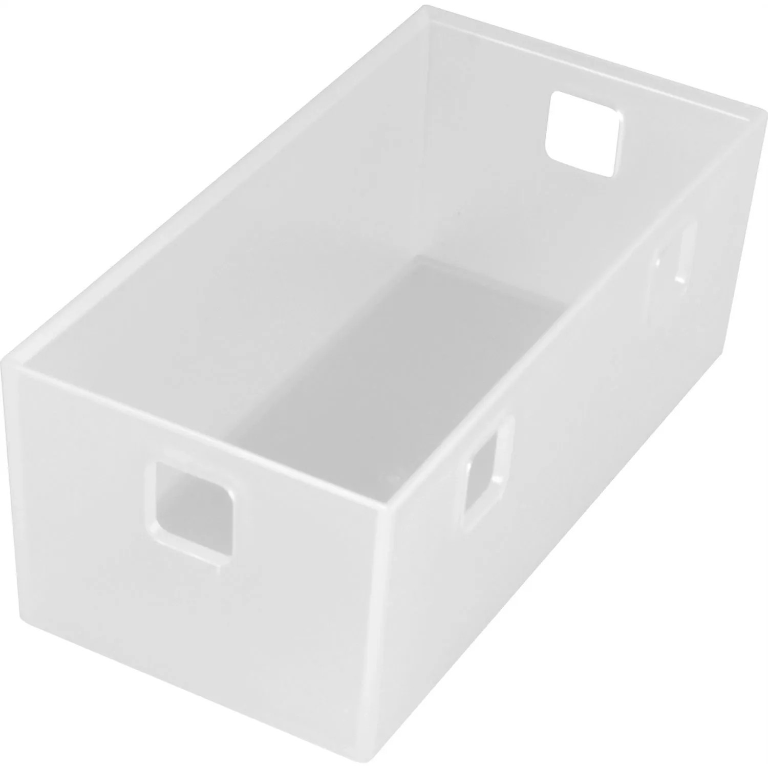 Ninka Banio Behälter 2-fach Organizer für Schränke 168x84x65mm Kunststoff Weiß Transulzent