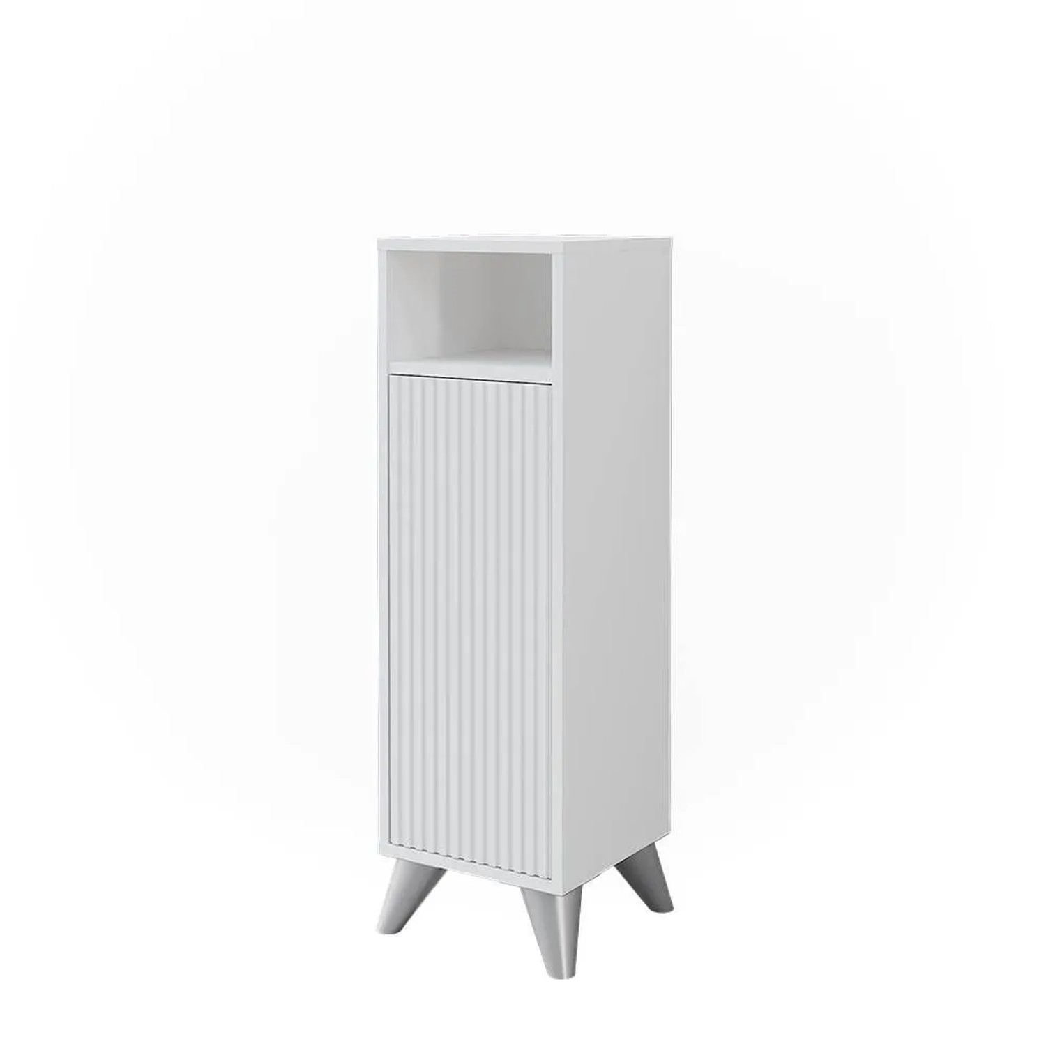 Vicco Midischrank Leano Weiß 30 x 97 mit Tür