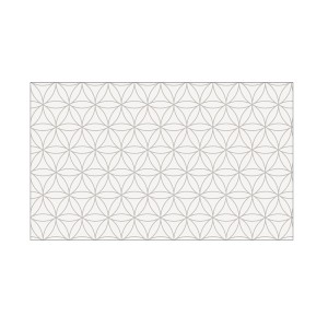 MySpotti Küchenrückwand Creme-Grau mit geometrischem Muster, 100x60 cm.