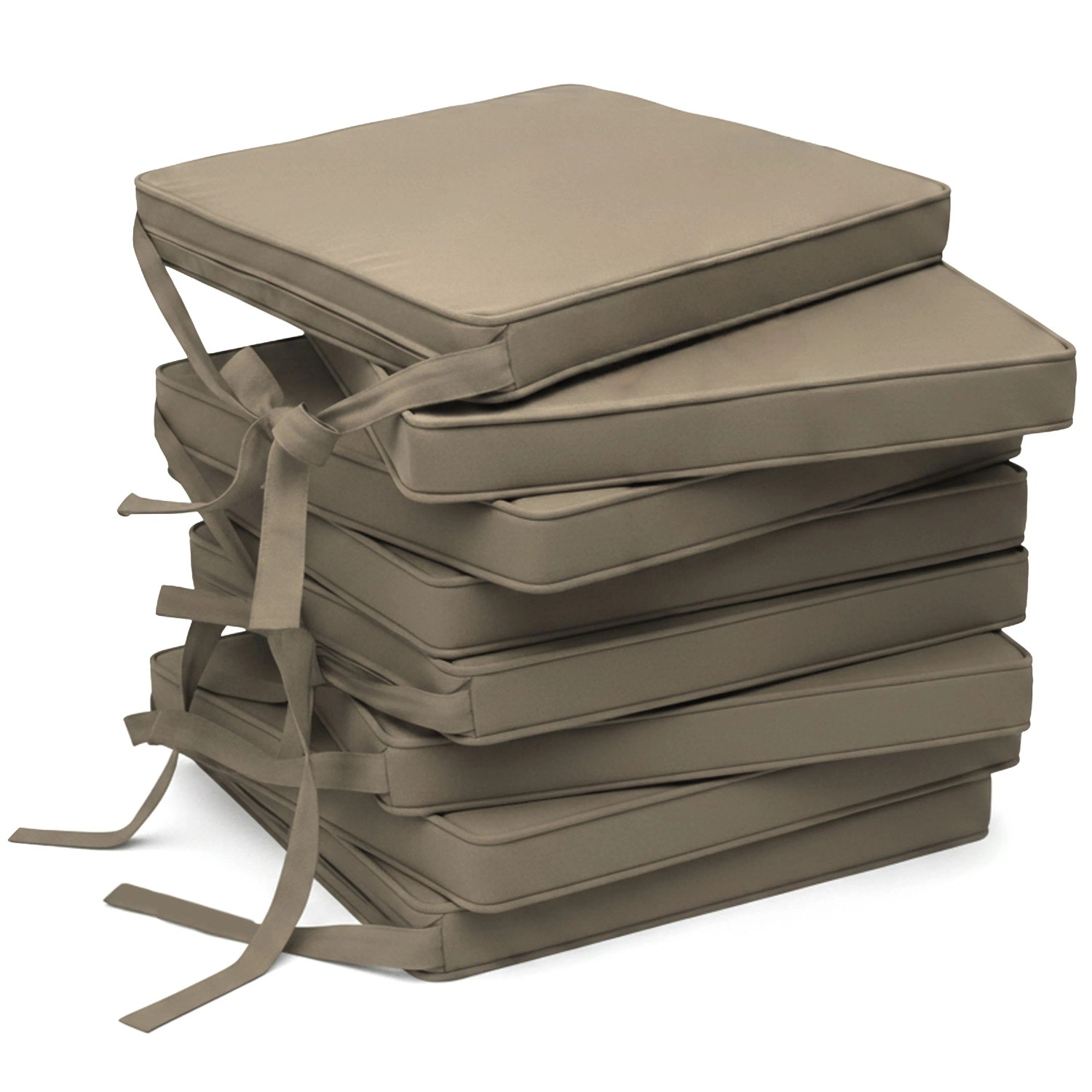 Beautissu 8er Set Loft SK Stuhlkissen Taupe 45x40x5cm