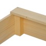 Detailansicht des Gaspo Sandkasten Flipper, naturbelassenes Holz, Eckverbindung.