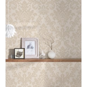 A.S. Création Vliestapete Trendwall mit Ornamenten in Creme-Beige.