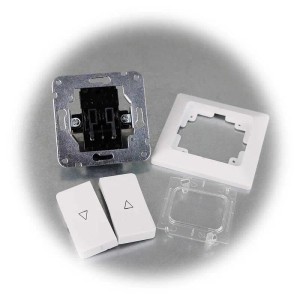 ChiliTec MILOS Jalousien Taster Weiß Matt mit Rahmen UP