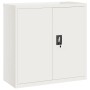 Weißer vidaXL Aktenschrank aus Stahl, 90x40x90 cm, mit abschließbaren Türen für Büro.
