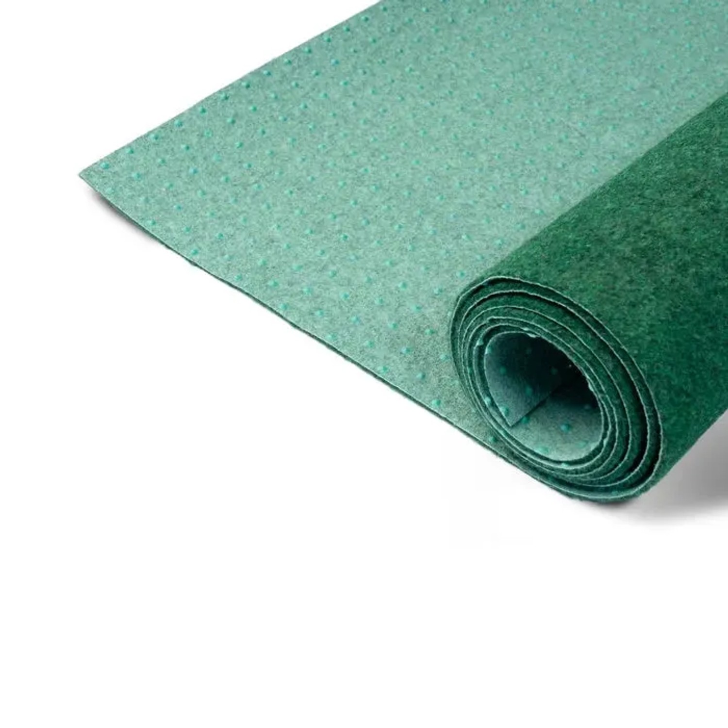 Gerollter, grüner Karat Rasenteppich Farbwunder PRO Kunstrasen (200x400 cm) mit Noppen.