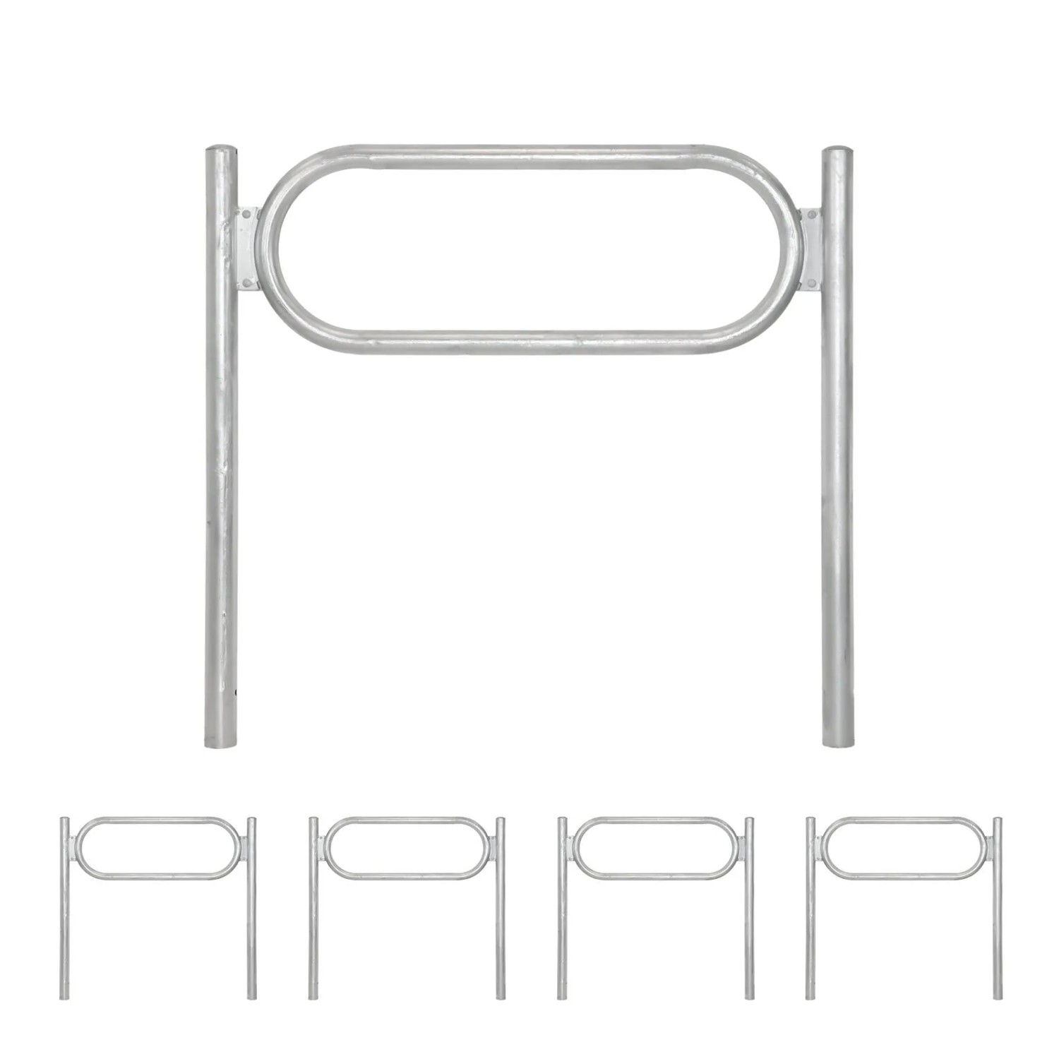 TRUTZHOLM 5x Fahrradanlehnbügel  115 x 124 cm Stahl Durchmesser 60 mm Typ O