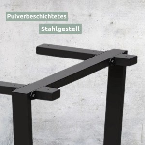 Schwarzes holz4home Trapez Tischgestell aus Metall, 2er Set für Esstische.