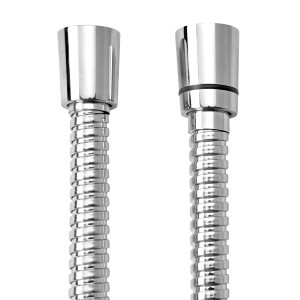 aquaSu Brauseschlauch Tito, 1,5 m, Chrom, Metall, knickfest und verdrehsicher.