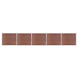 vidaXL Zaunelement Set WPC 872x146 cm Braun 3070454