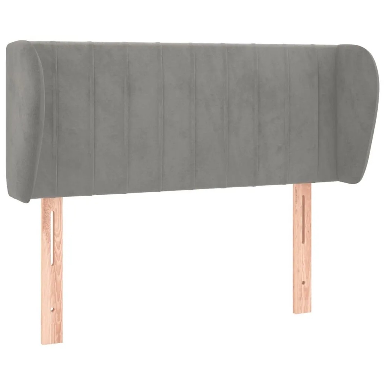 vidaXL Kopfteil mit Ohren Hellgrau 103x23x78/88 cm Samt 3117424