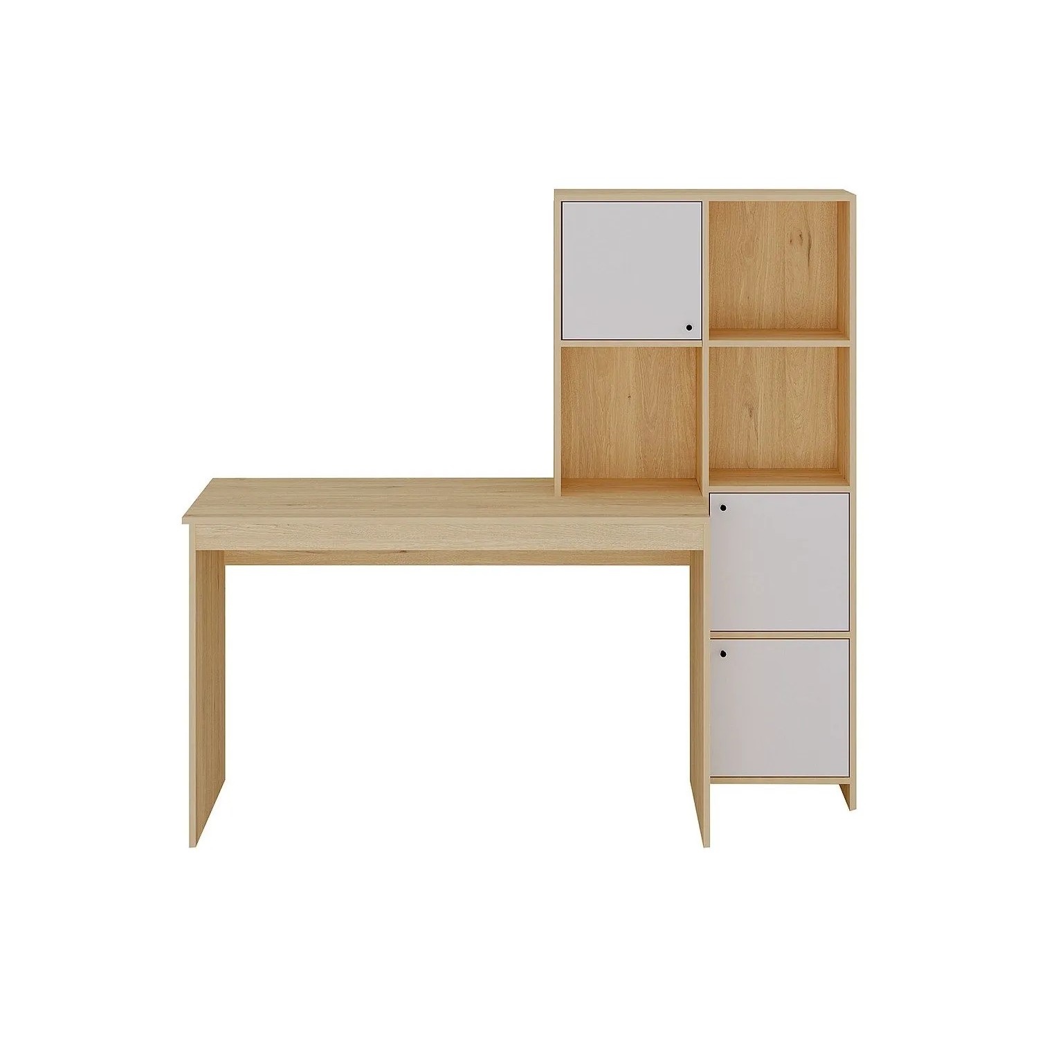 Vente-unique Schreibtisch Aliobini Naturfarben Hell  Weiß 156.8 cm