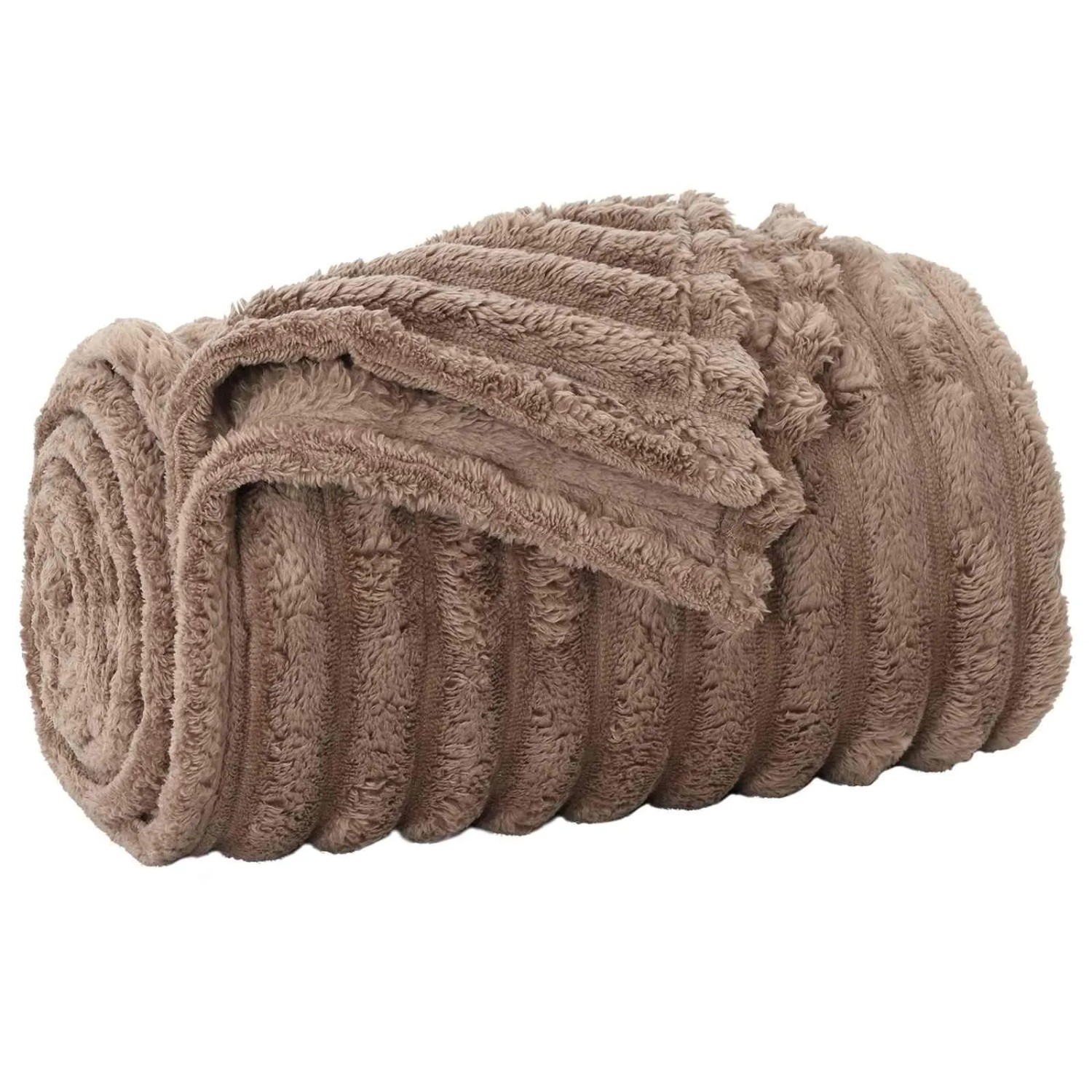 vidaXL Überwurfdecke Kamel 150 x 130 cm Fleece 42016825