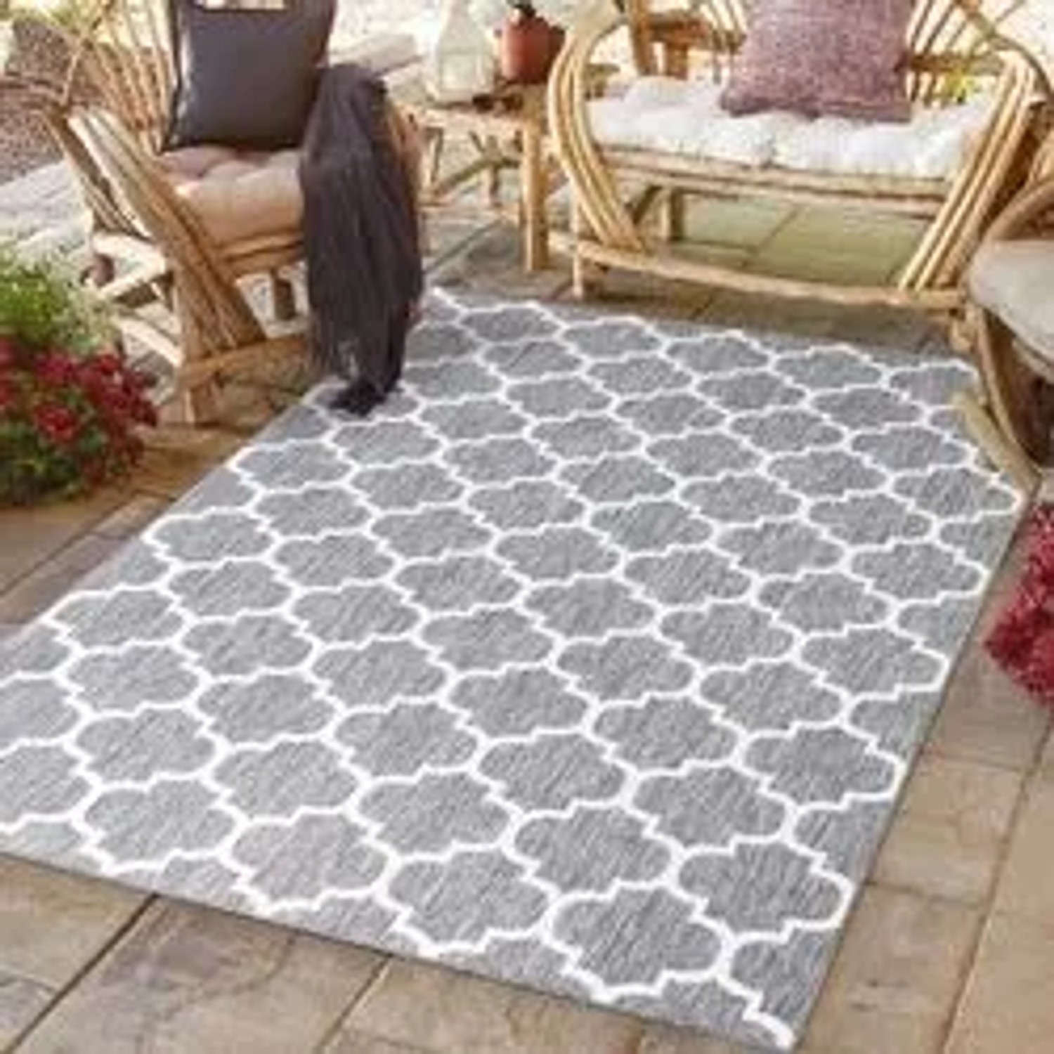 payé Outdoor Teppich Sommer 62 200 x 290 cm Grau kaufen bei OBI