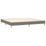 Boxspringbett vidaXL, dunkelgrau, 200x200 cm, Stoffbezug. Bettrahmen ohne Matratze.