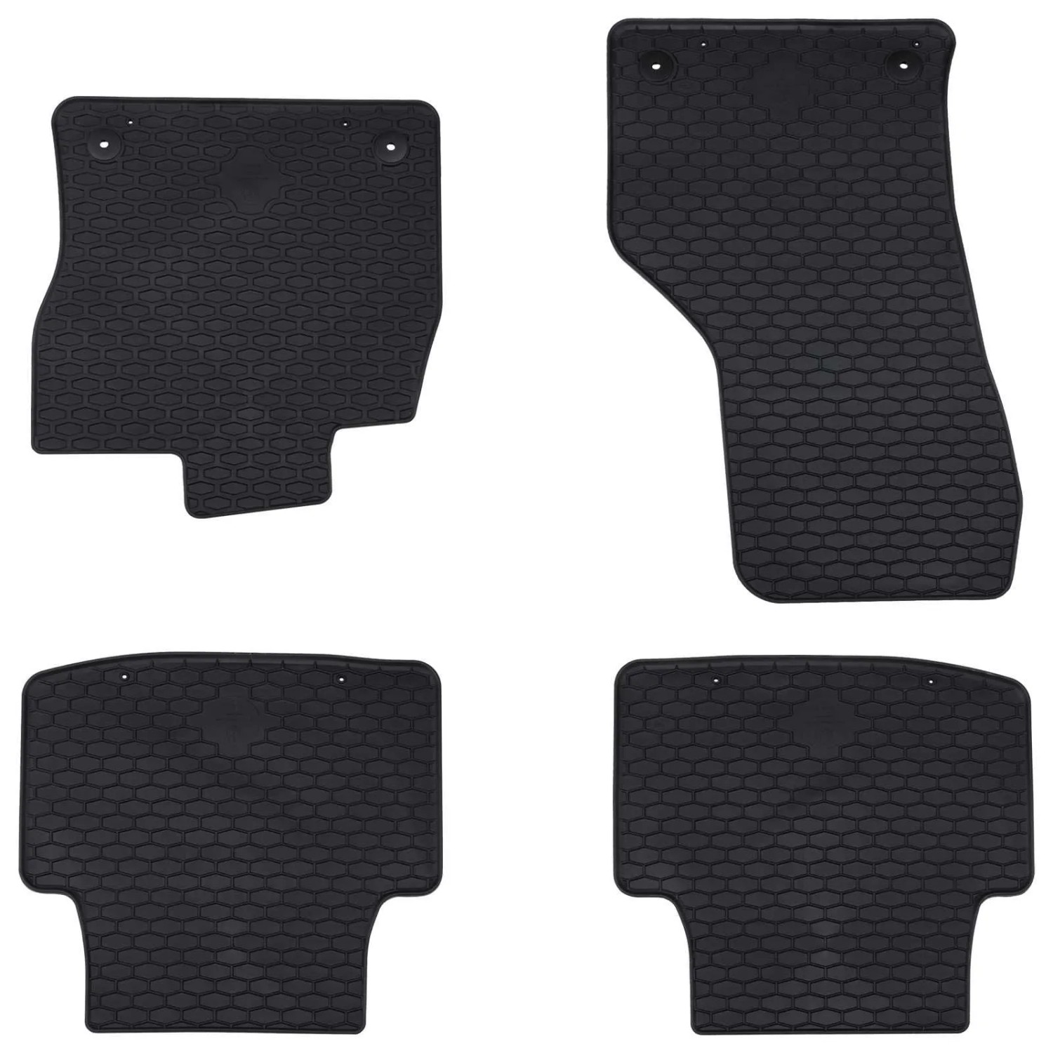 vidaXL Autofußmatte 4-Tlg Schwarz Gummi 42029095