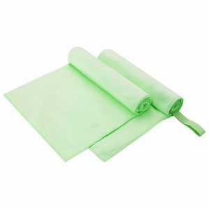 vidaXL Sporthandtücher 2 Stk Grün 100 x 50 cm Polyester und Polyamid 42011478