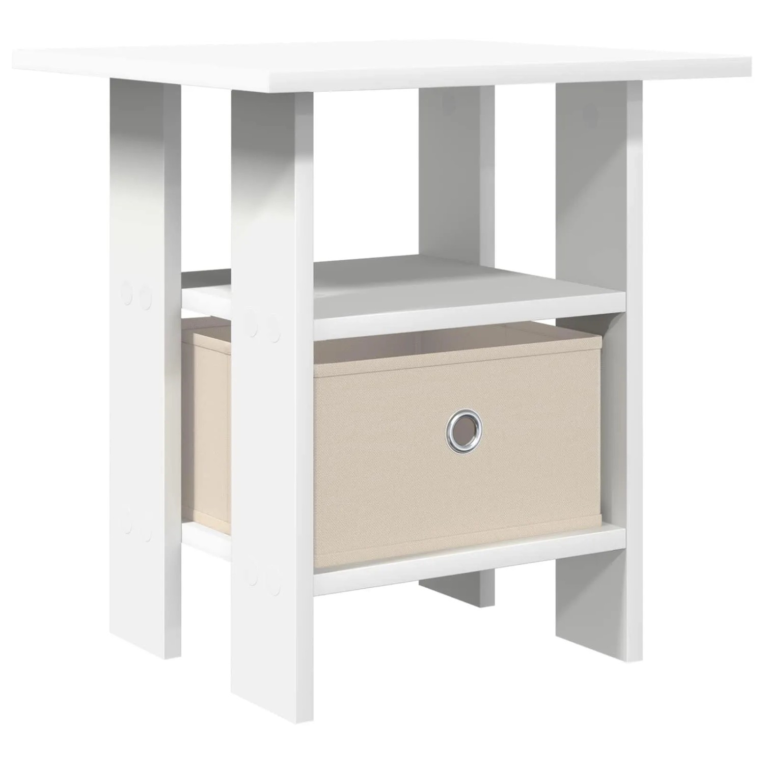 vidaXL Nachttisch mit Schubladen Weiß 41 x 40 x 45 cm Holzwerkstoff 8000420