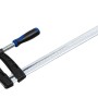 LUX Schraubzwinge Temperguss 300x80 mm Comfort, Spannwerkzeug mit blau-schwarzem Griff.