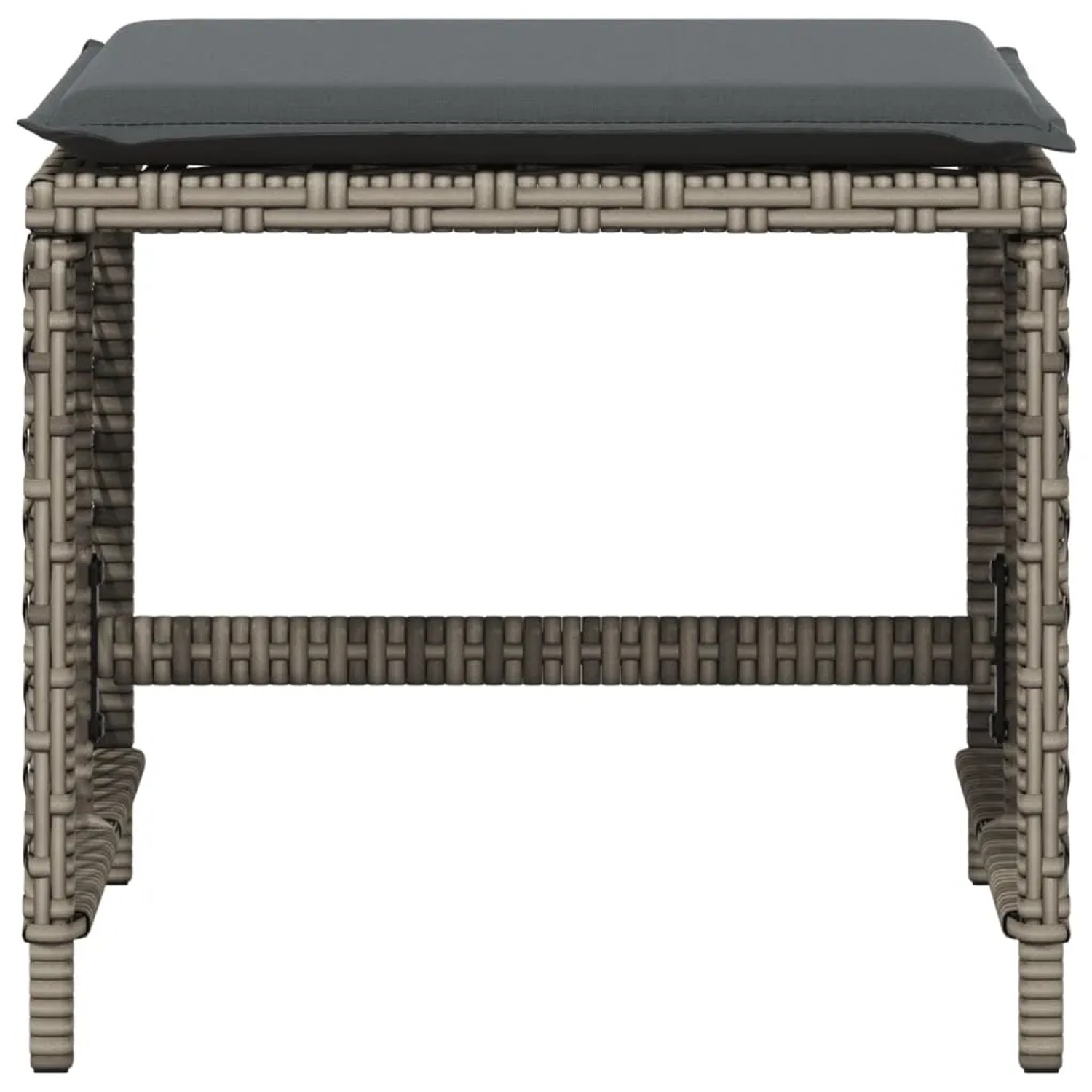 Tidyard Gartenhocker Rattan, Rattanhocker, Hocker Mit Kissen