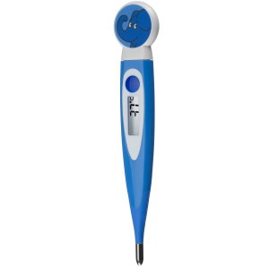 Digitales DieMaus Fieberthermometer für Kinder mit Elefanten-Motiv in Blau.