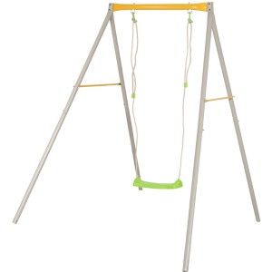 Trigano Metall Schaukel Allegro, 190 cm hoch, mit grünem Sitz und gelber Querstange.