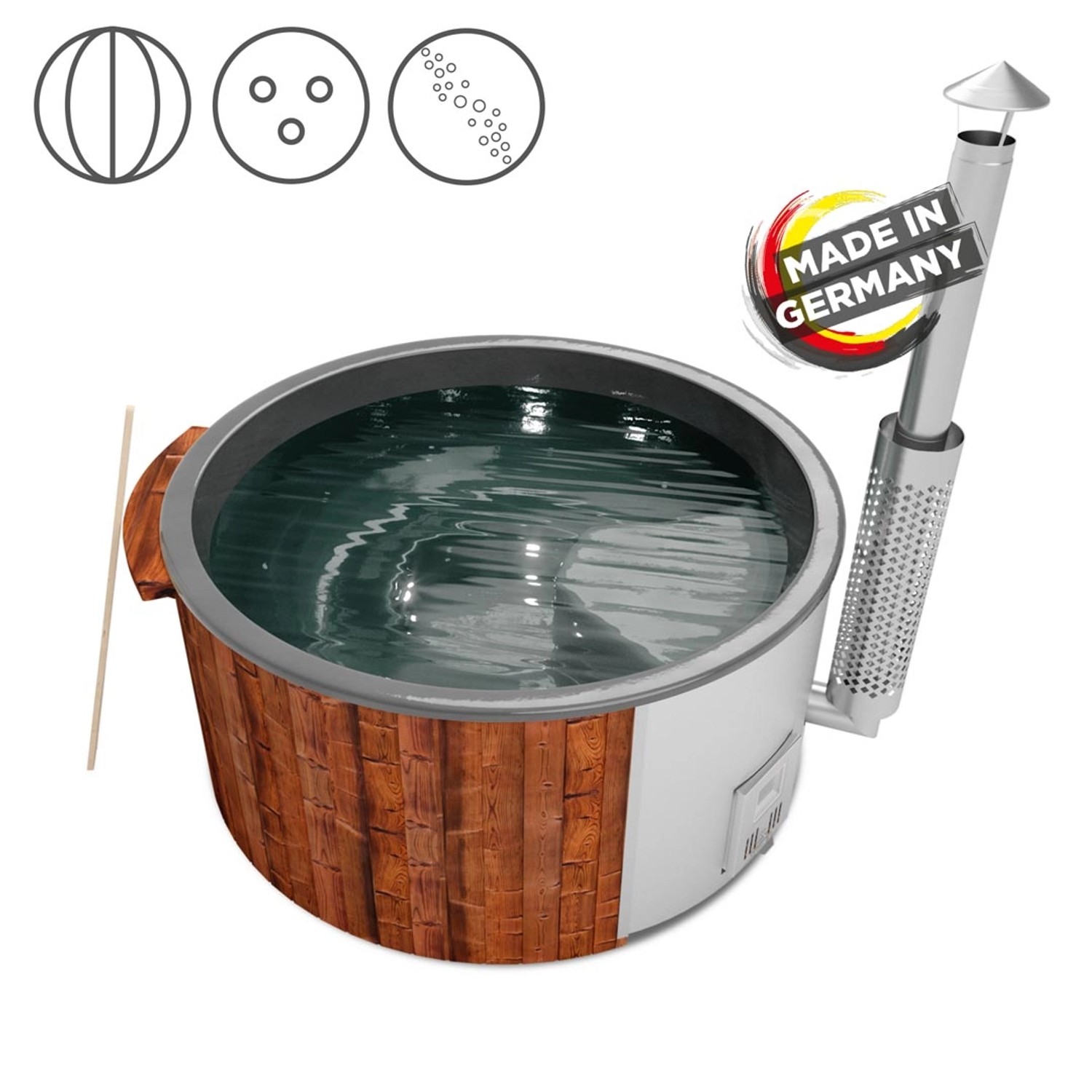 Holzklusiv Hot Tub Saphir 200 Thermoholz...