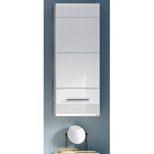Inn.Furn Hängeschrank Weiß Hochglanz 30 cm Badschrank Leon
