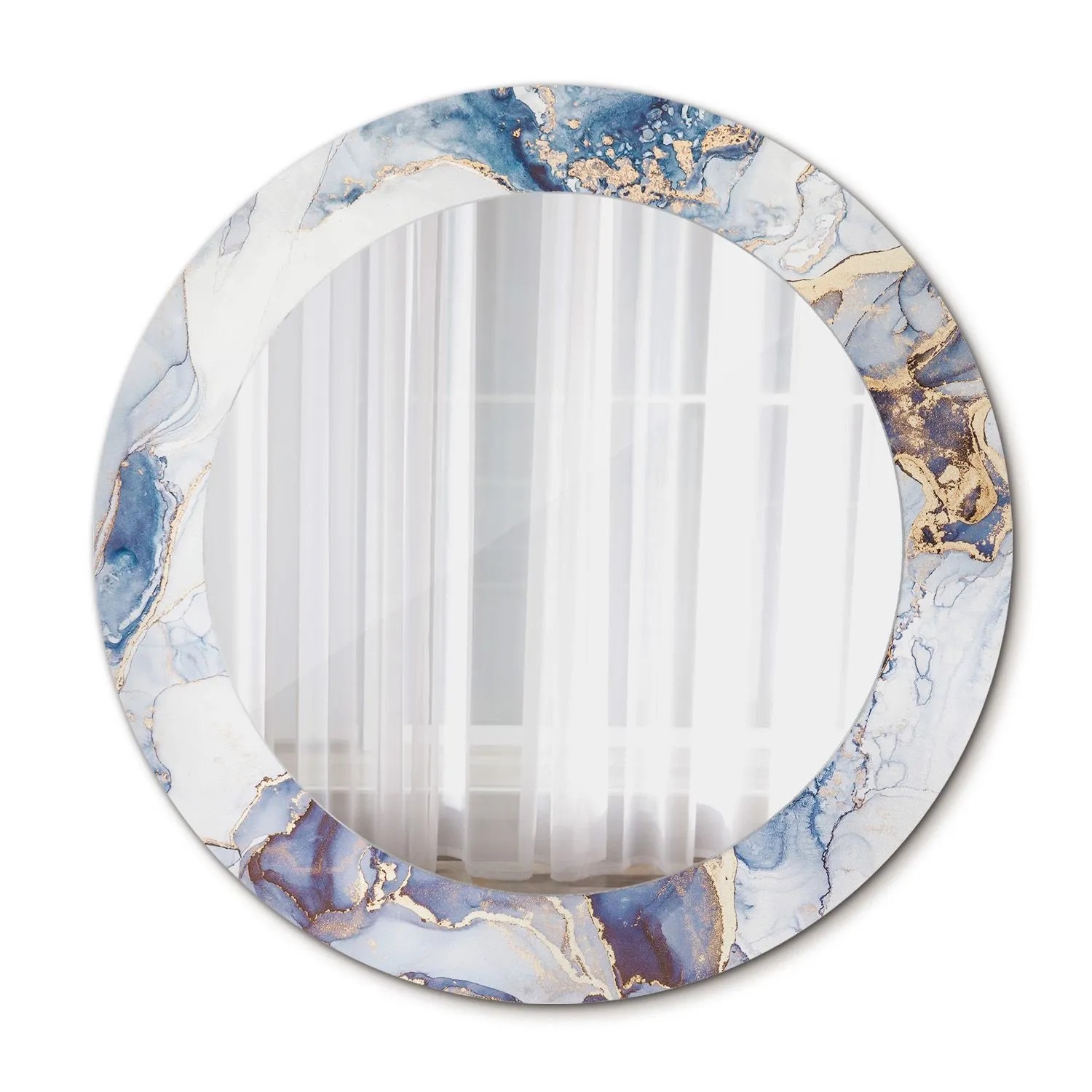 Tulup Bedruckte Spiegel Abstrakte Kunst 60x60 cm Runder Spiegel mit Dekorat günstig online kaufen