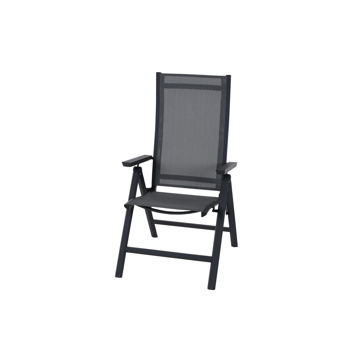 Siena Garden Klappsessel Tauro 66 cm x 60 cm x 110 cm Anthrazit Matt günstig online kaufen