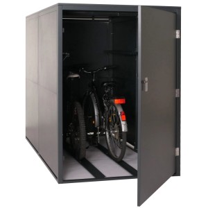 MCW 2er-Fahrradgarage L56c Abschließbar Metall 160x113x209cm Anthrazit