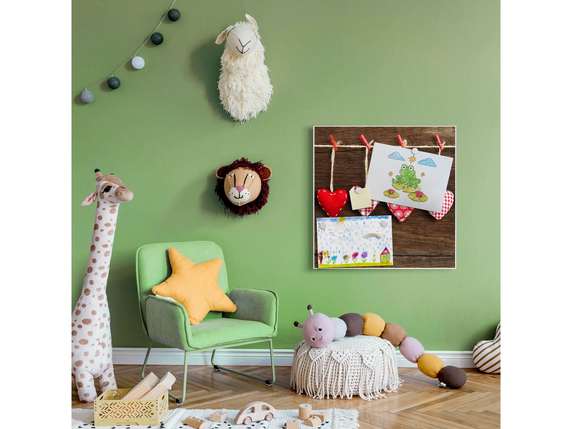 Banjado Magnettafel 30x75 Cm – Magnetwand Mit Elvis-Motiv, Inkl. 4 Magneten & Montageset Für Küche & Büro