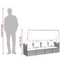 Graues vidaXL Outdoor-Loungebett mit Dach und Kissen, aus Poly Rattan.