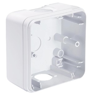 Wieland Aufputz-Gehäuse, 8,1x8,1x4,3cm, weiß, für Einspeisesteckdose, Kabelkanal Zubehör.